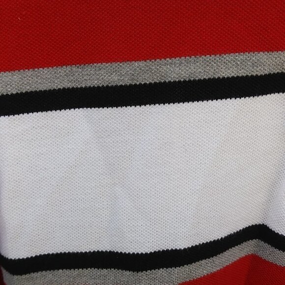 Bugle Boy Mens Striped Polo Red Black White XXL - Picture 6 of 13